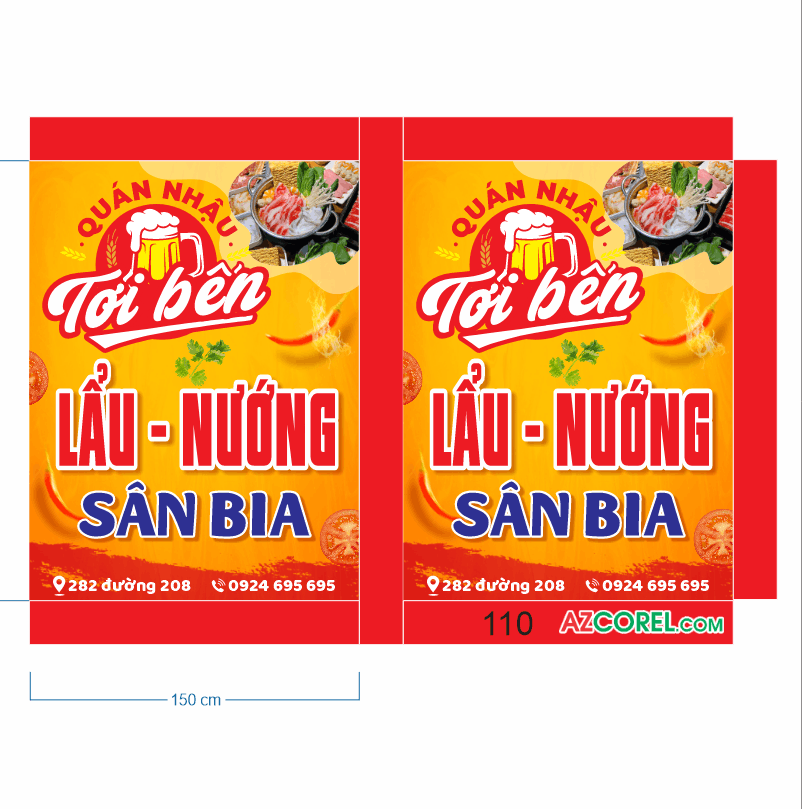 Biển QC Quán Nhậu Tới Bến Lẩu Nướng Sân Bia