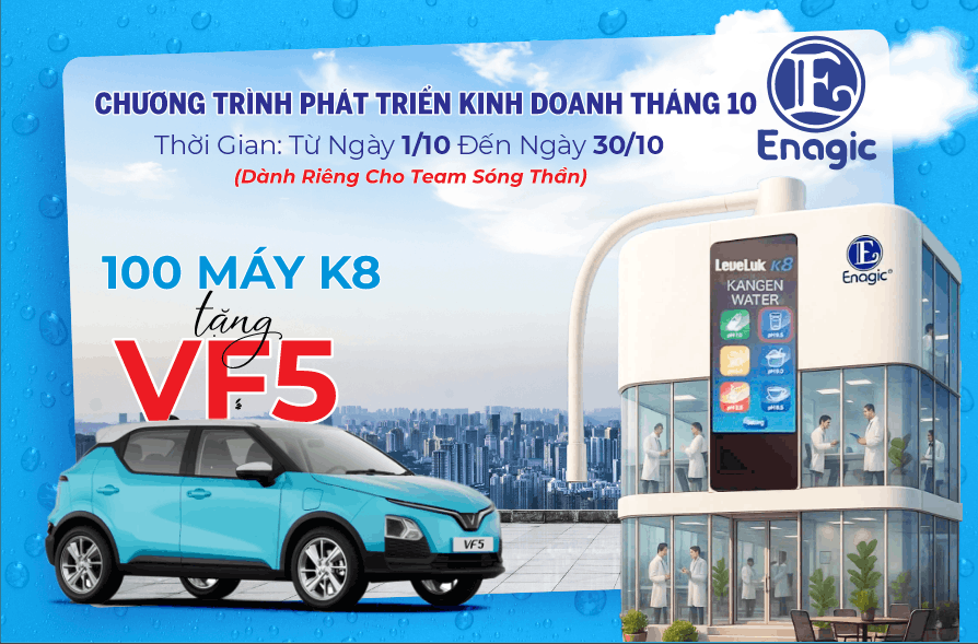 Chương trình mua máy lọc nước Enagic tặng Vf3