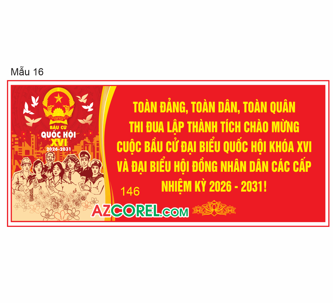 Tổng hợp mẫu market tham khảo bầu cử XVI