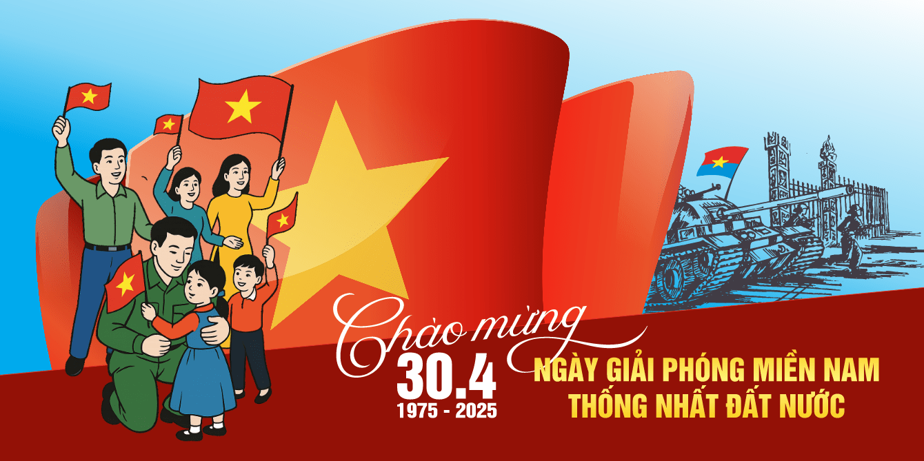 Pano chào mừng giải phóng miền Nam 2025
