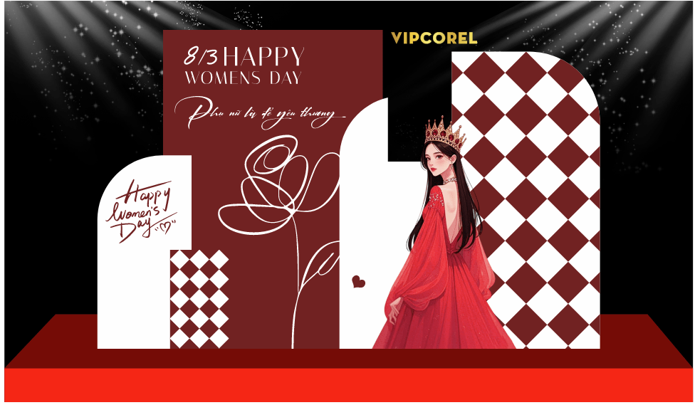 Market chụp ảnh 8/3 Happy Womens day file corel