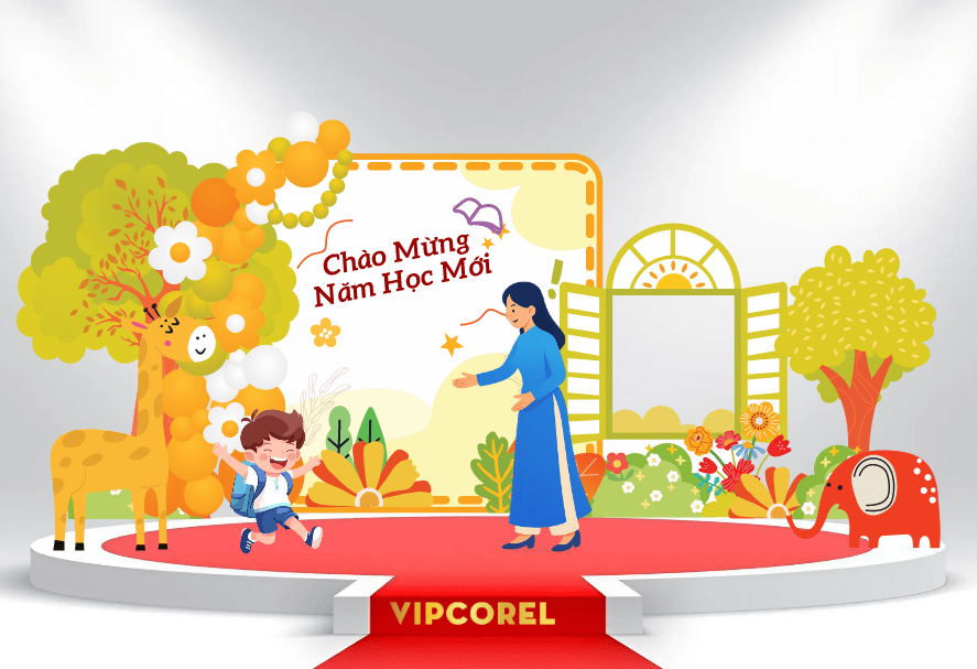 Market Khai giảng chào năm học mới 2025 #6 file corel