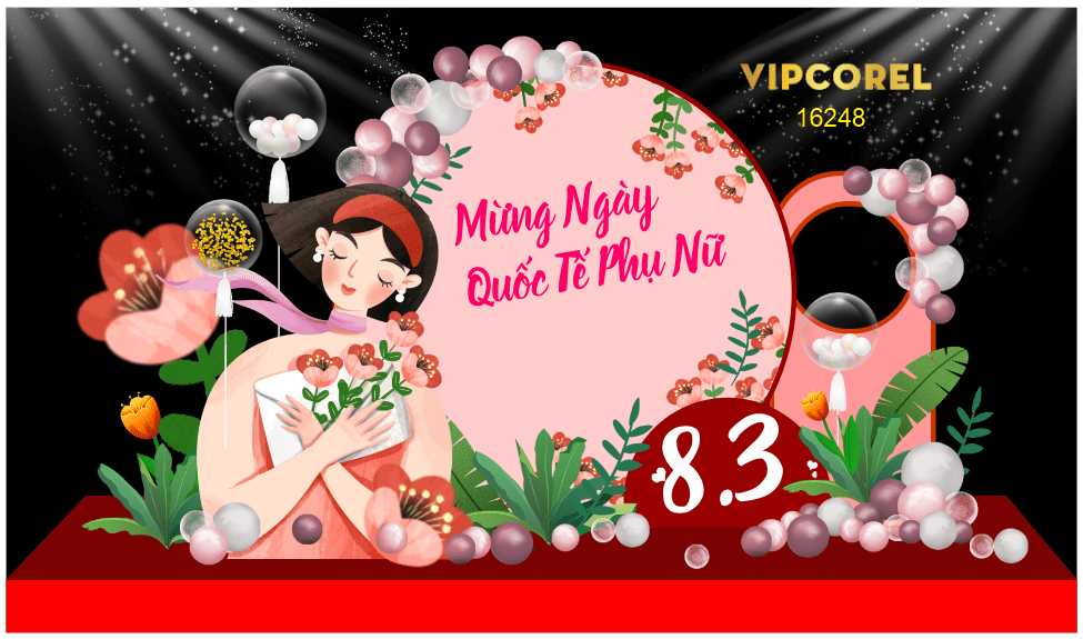 Market trang trí Women's Day 8.3 #5 file corel