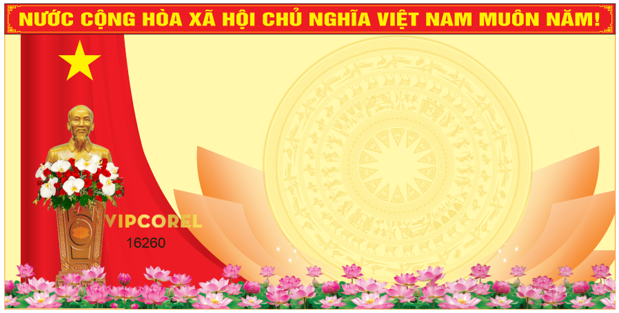 Phông nền sân khấu chương trình Đại Hội file corel
