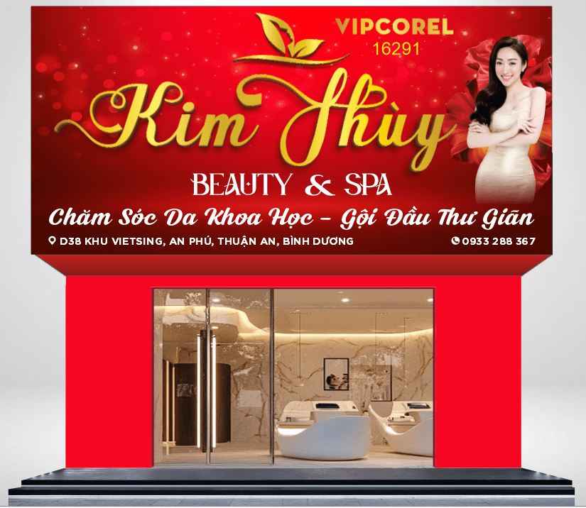 Biển Quảng cáo Kim Thùy Beauty & Spa file corel
