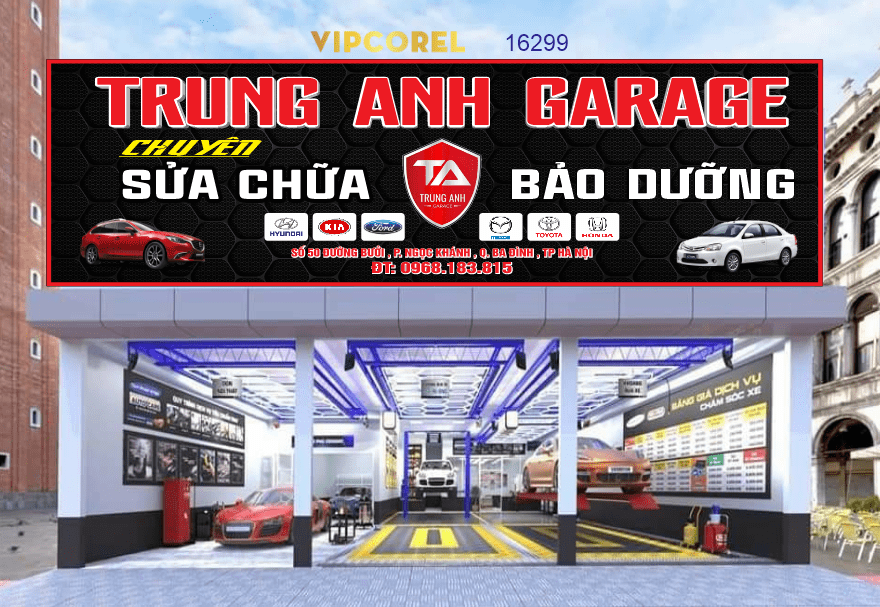 Biển QC Trung Anh Garage bảo dưỡng ô tô #2