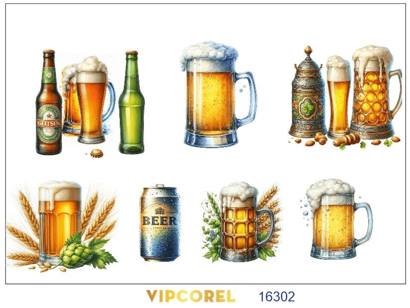 Hình ảnh Cốc Bia - bia chai hơi đẹp file corel