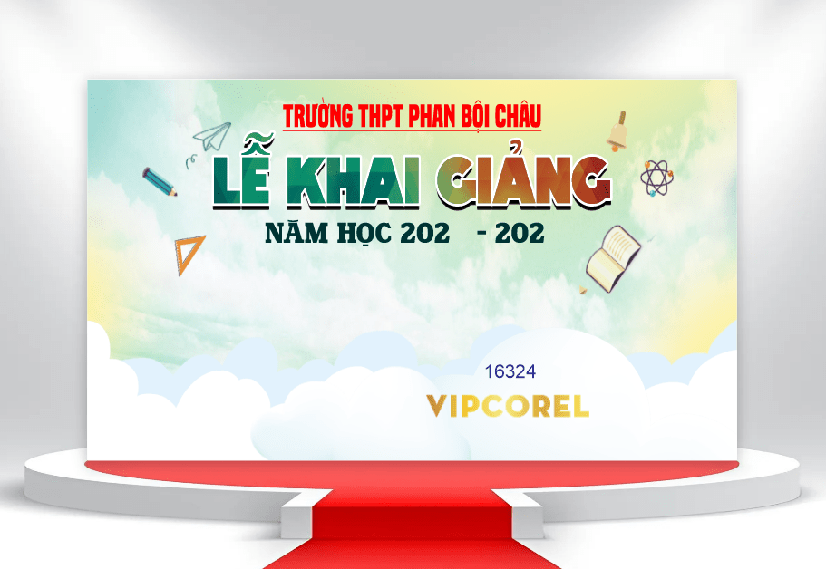 Market Khai giảng chào năm học mới 2025 #23 file corel