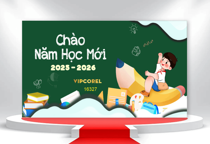 Market Khai giảng chào năm học mới 2025 #25 file corel