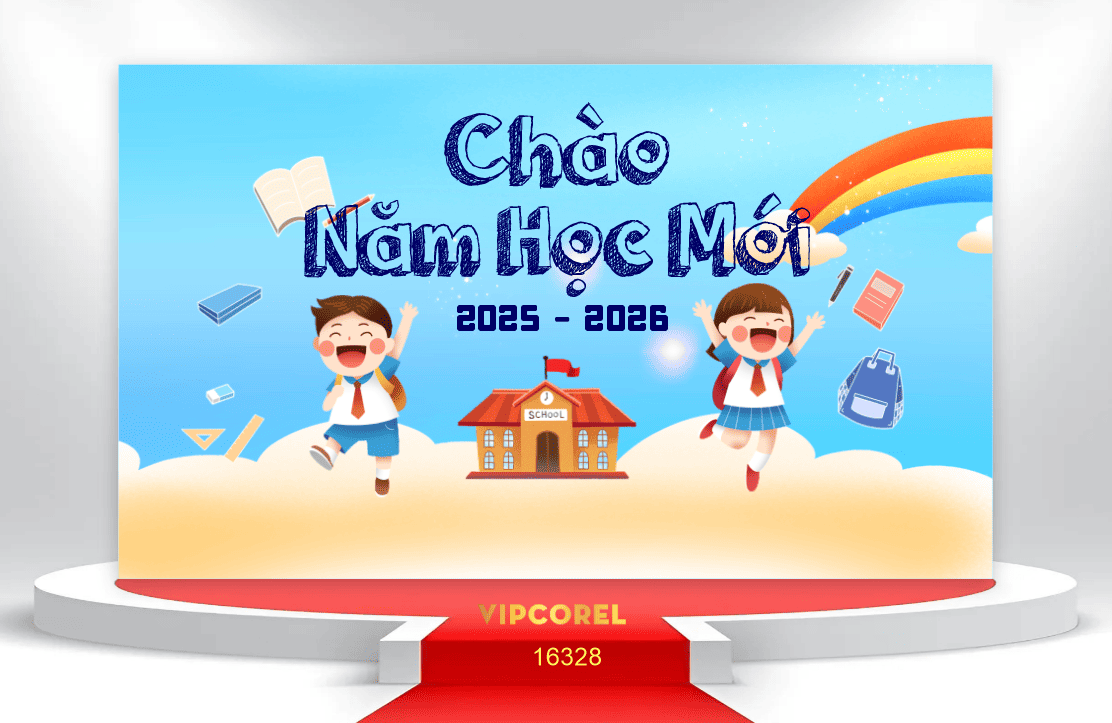 Market Khai giảng chào năm học mới 2025 #26 file corel