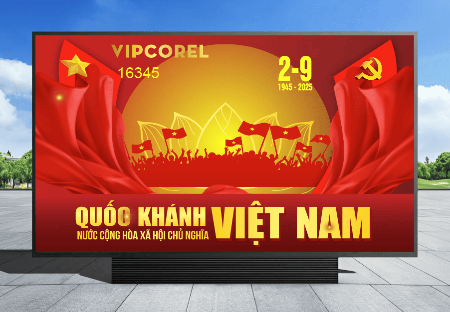 Pano Quốc Khánh nước cộng hòa XHCN Việt Nam