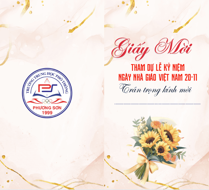 Giấy mời tham dự lễ kỷ niệm ngày 20-11 #2