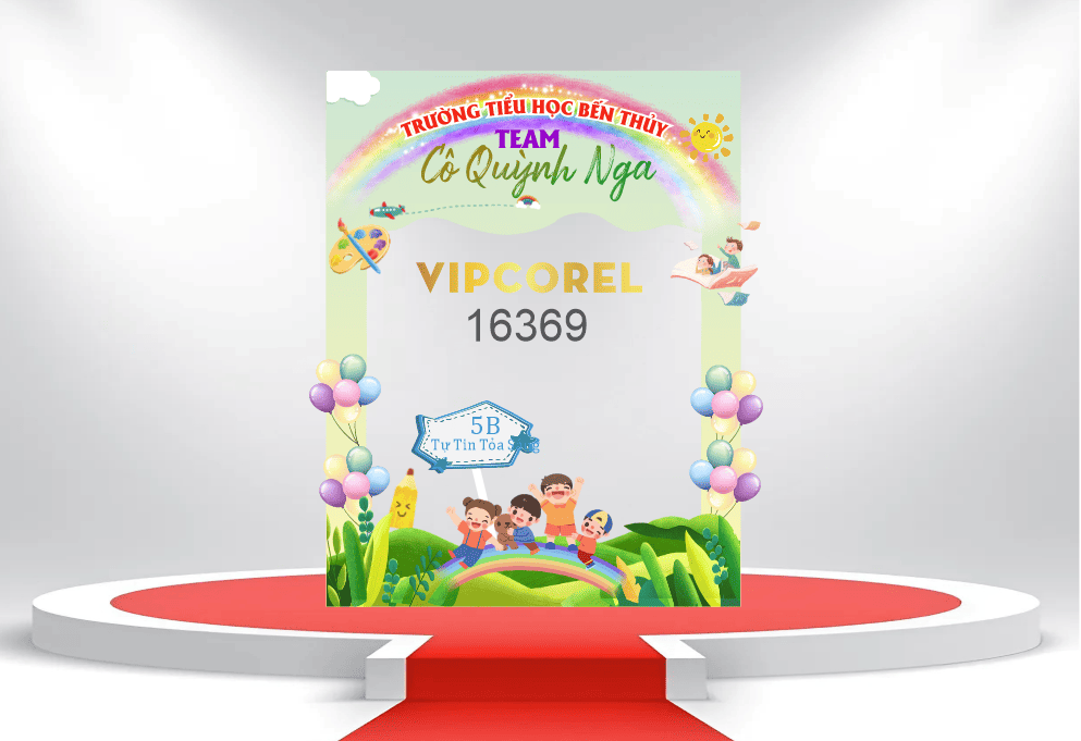 Bảng check in chụp ảnh Team cô Quỳnh Nga