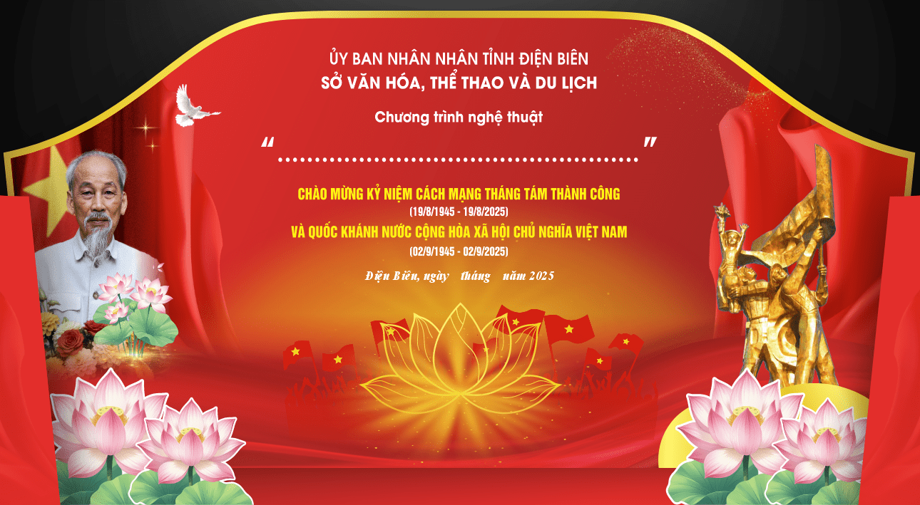 Backdrop chào mừng Cách mạng tháng 8 và 2.9