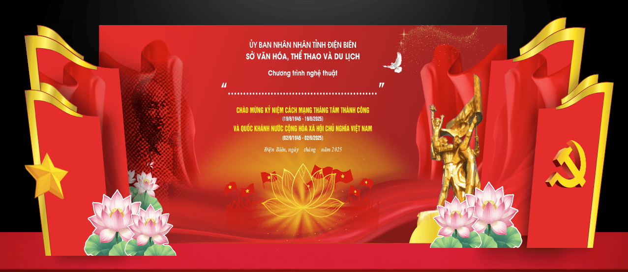 Backdrop chào mừng Cách mạng tháng 8 và 2.9 #3