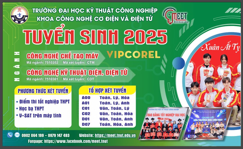 Market tuyển sinh 2025 cơ điện và điện tử file corel