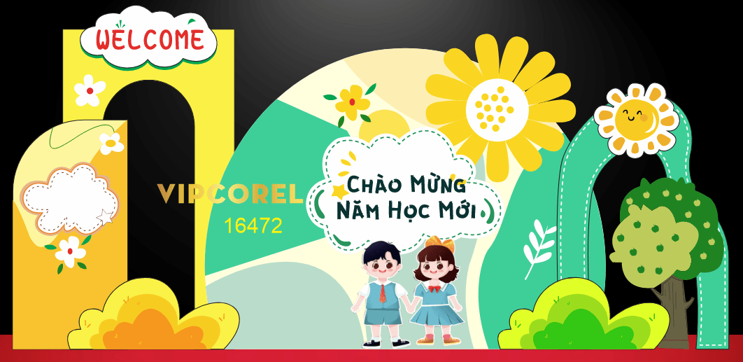 Market Chào mừng năm học mới 2025 #33 file corel