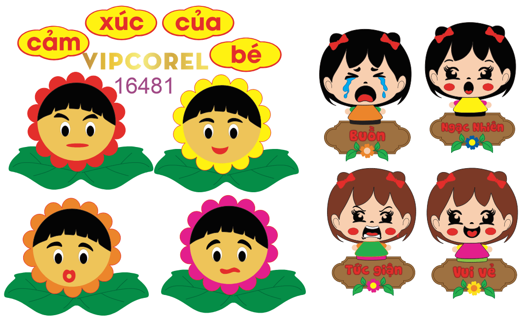 Trang trí Chủ đề Cảm xúc của bé file corel