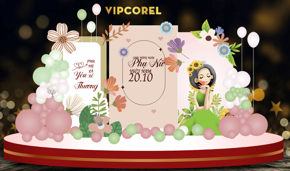 Backdrop check in ngày phụ nữ Việt Nam 20/10 #6