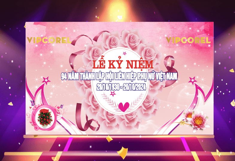 Backdrop check in ngày phụ nữ Việt Nam 20/10 #12