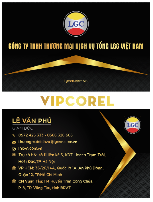 Card visit công ty thương mại dịch vụ file corel