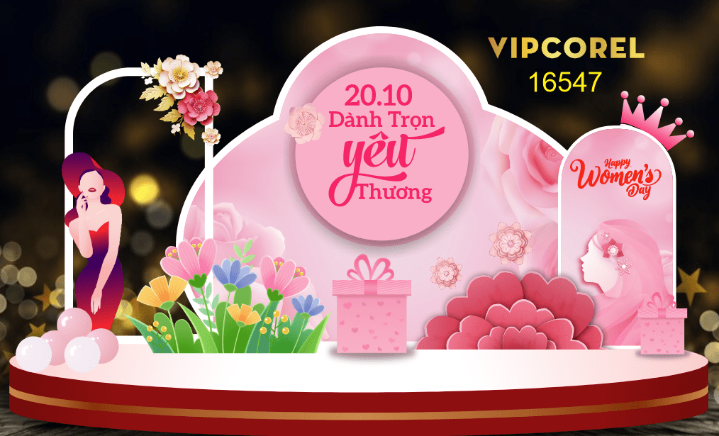 Backdrop check in ngày phụ nữ Việt Nam 20/10 #23