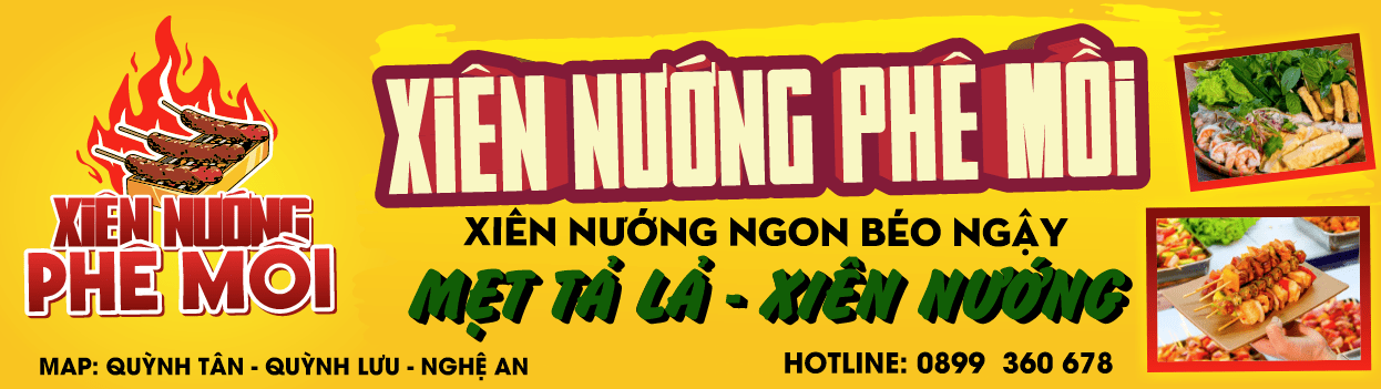 Biển Quán Xiên nướng Phê Mồi file corel