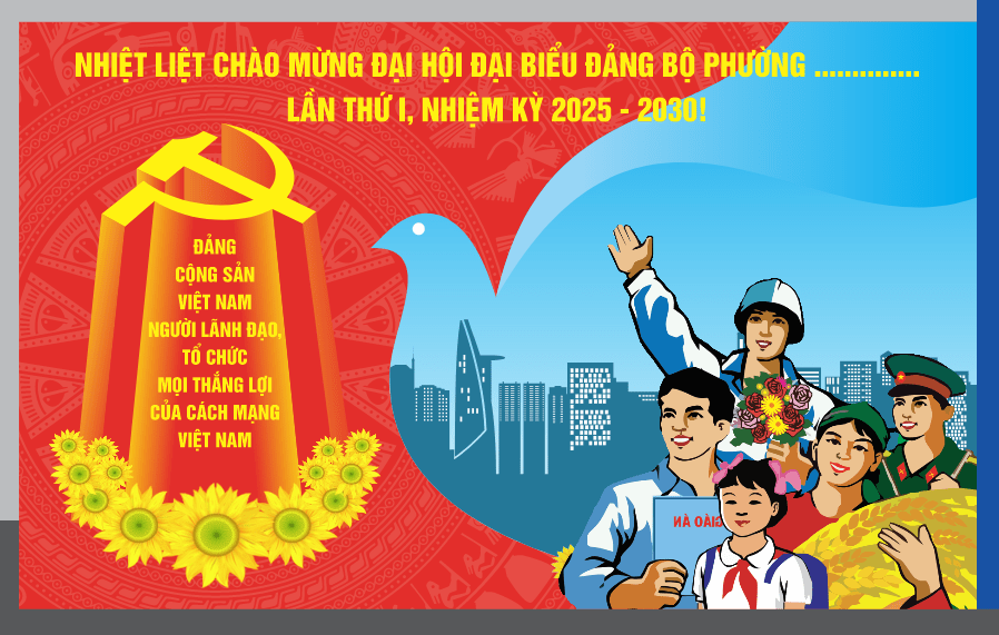 Cổng chào Đại hội Đảng bộ 2025-2030 file corel