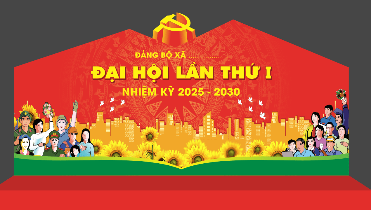 Backdrop Đại Hội lần thứ I nhiệm kỳ 2025 - 2030