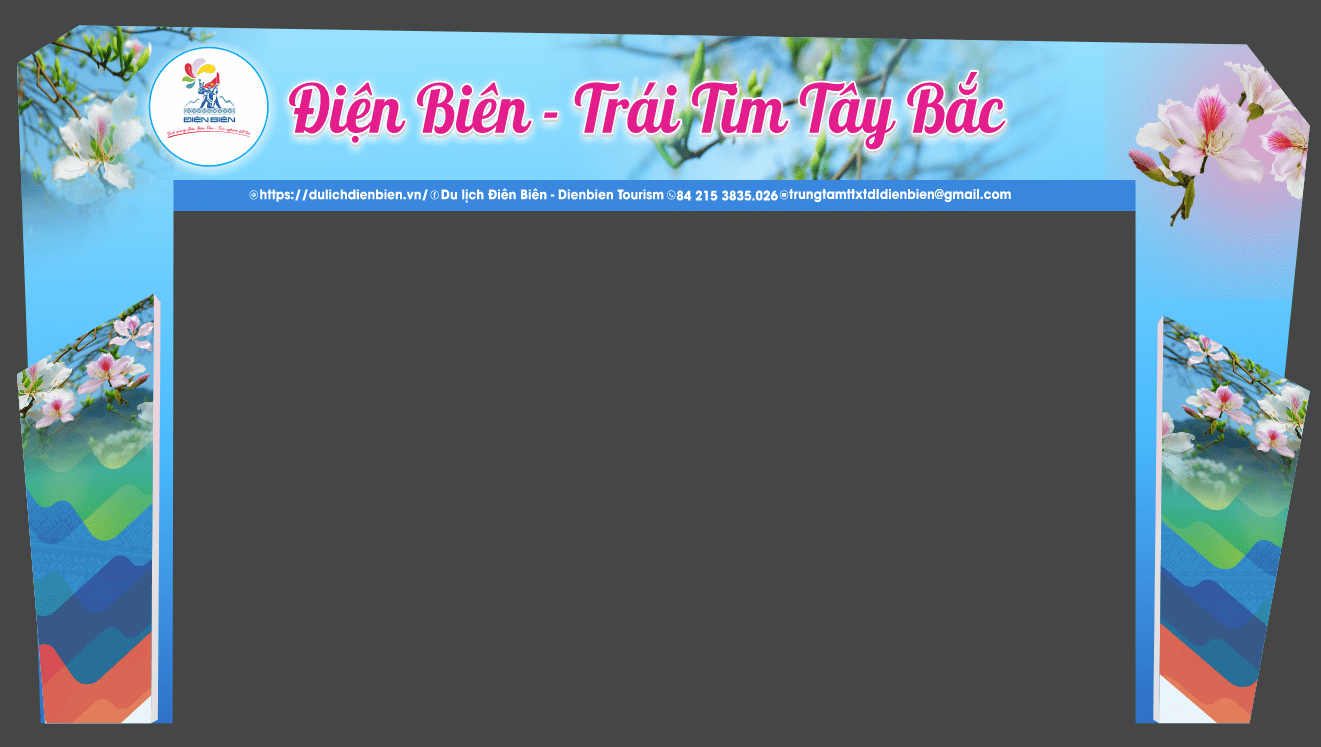 Cổng chào điện Biên - Trái tim Tây Bắc file corel