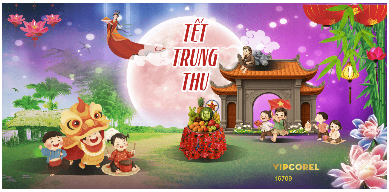Market trang trí vui tết Trung Thu 2025 #50 file corel