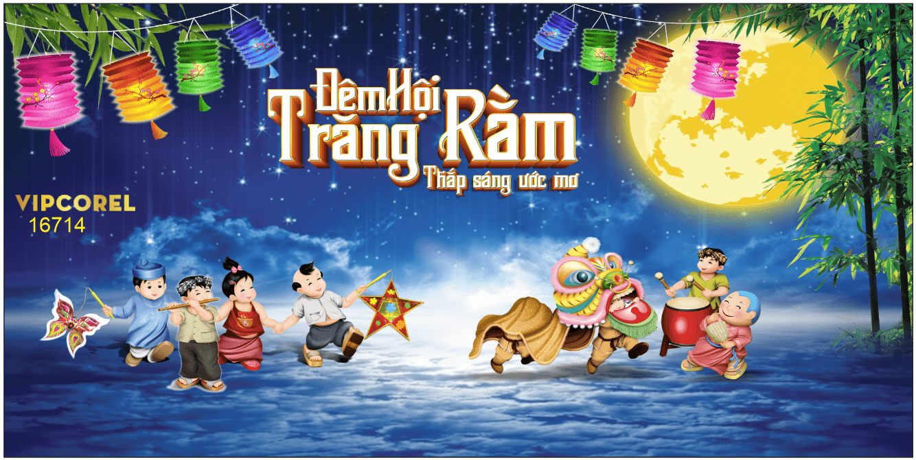 Market trang trí vui tết Trung Thu 2025 #54 file corel