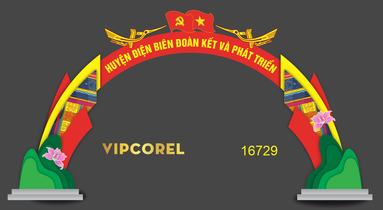 Cổng chào huyện điện biên Đoàn kết và Phát triển #2