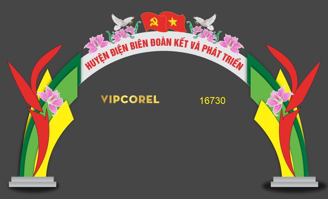 Cổng chào huyện điện biên Đoàn kết và Phát triển #3