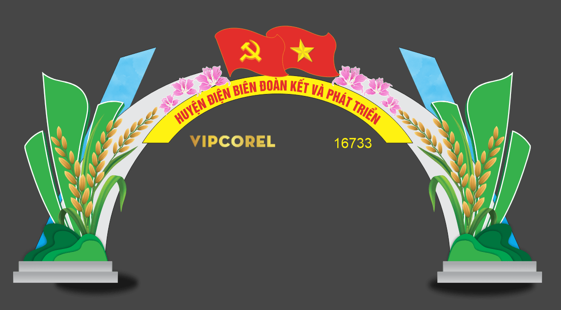 Cổng chào huyện điện biên Đoàn kết và Phát triển #6