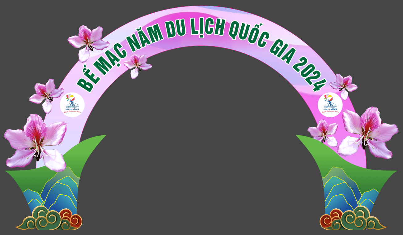 Market cổng chào Bế Mạc năm du lịch Quốc Gia