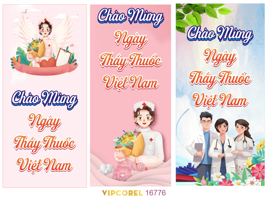 Phướn thả Chào mừng ngày thầy thuốc Việt Nam 27/2