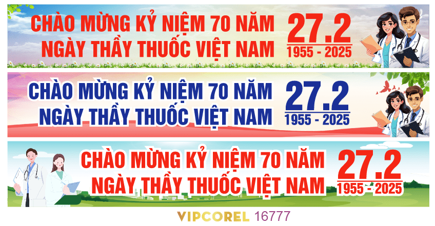 Băng rôn chào mừng kỷ niệm ngày thầy thuốc VN