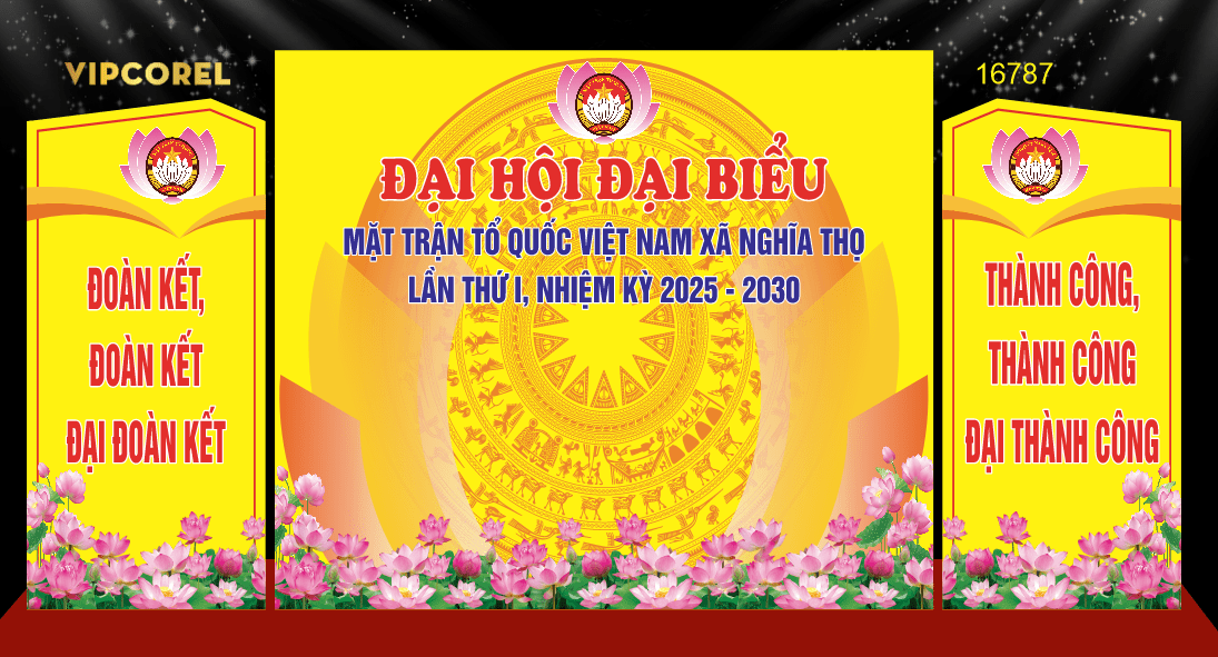 Market Đại hội MTTQ Việt Nam xã Nghĩa thọ file corel