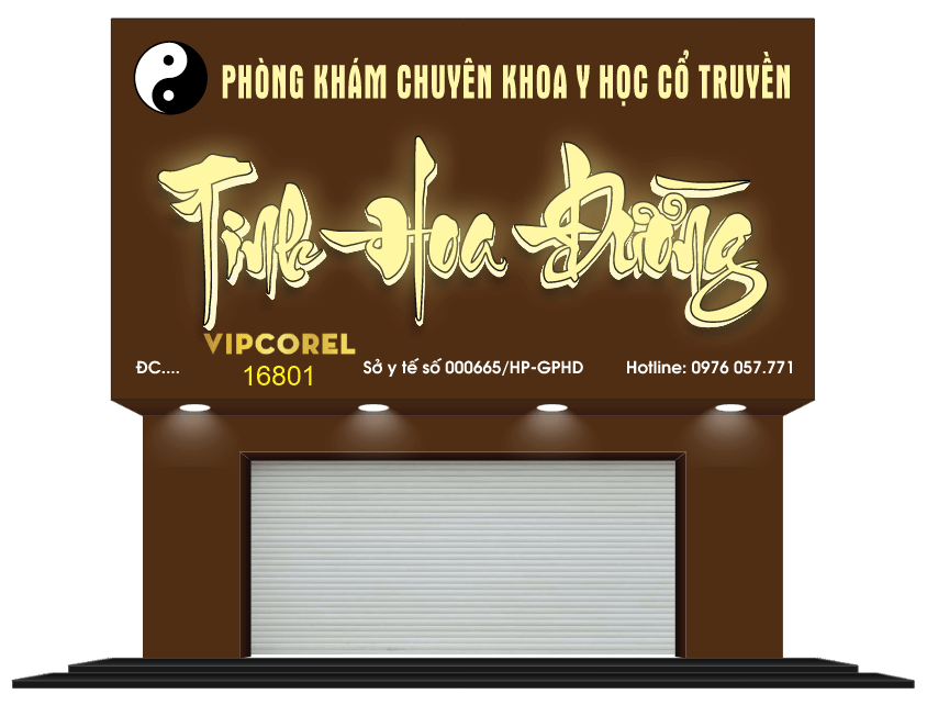 Mẫu biển QC phòng khám chuyên khoa y học cổ truyền