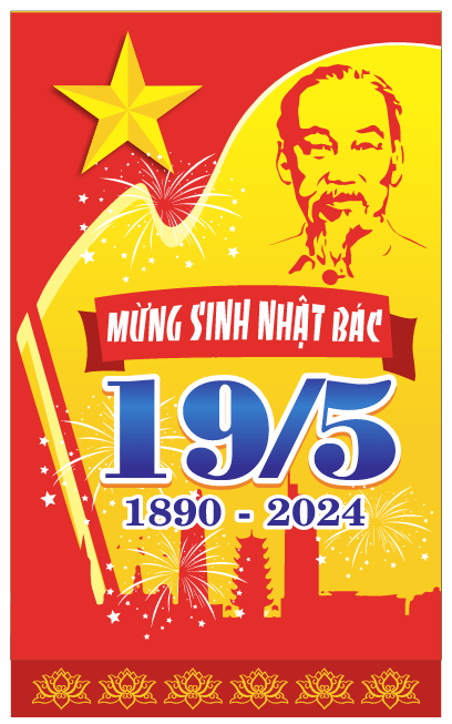 Poster kỷ niệm ngày sinh chủ tịch Hồ Chí Minh