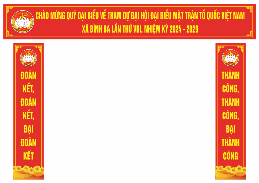 Market trang trí đại hội Mặt trận tổ quốc Việt Nam