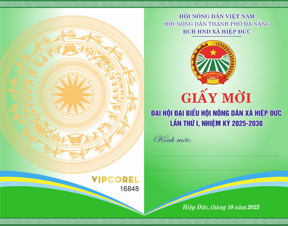 Mẫu Giấy mời Đại Hội đại biểu hội Nông Dân