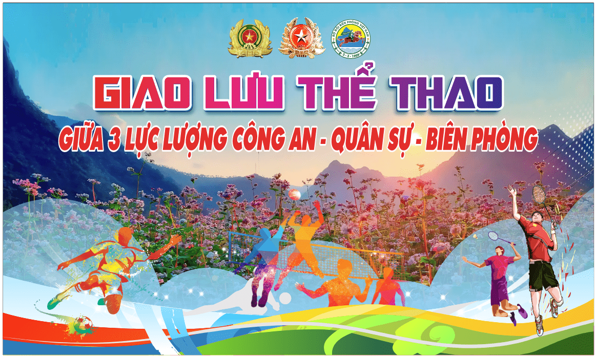 Market Giao lưu thể thao giữa 3 lực lượng... file corel