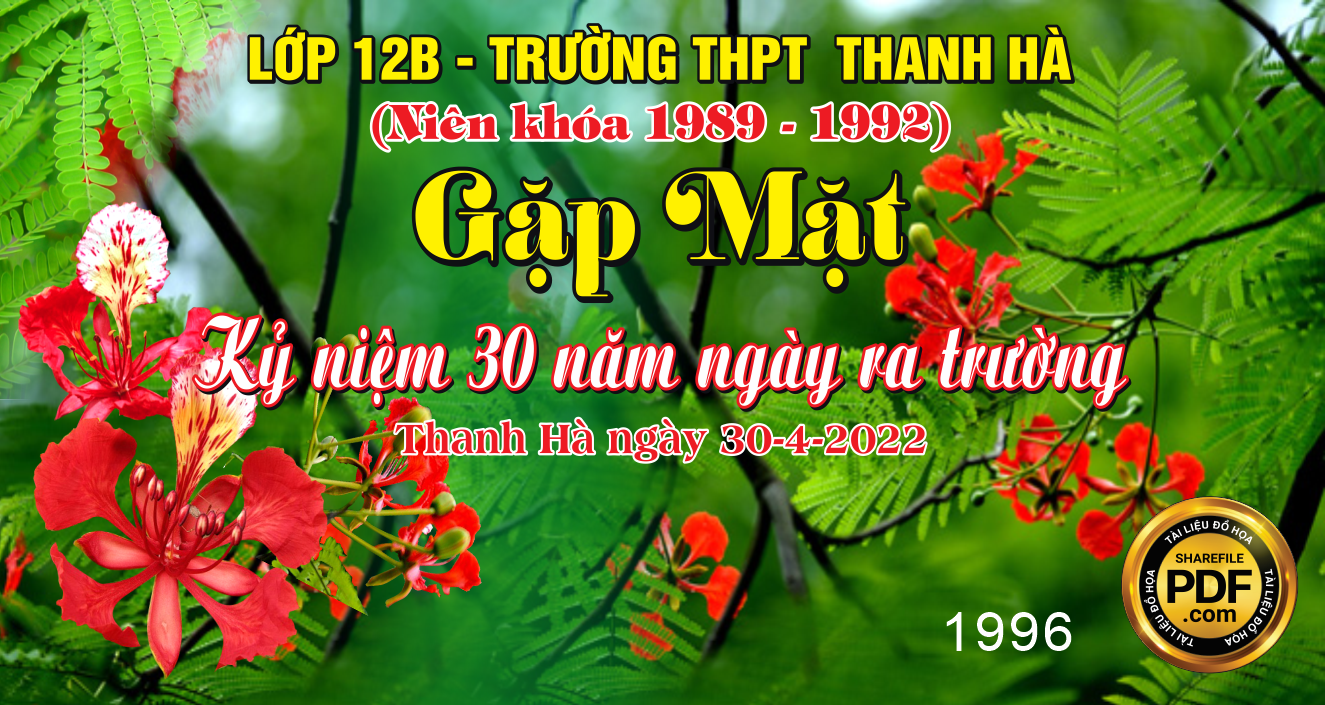gặp mặt kỷ niệm 30 năm ngày ra trường - lớp 12B THPT Thanh Hà
