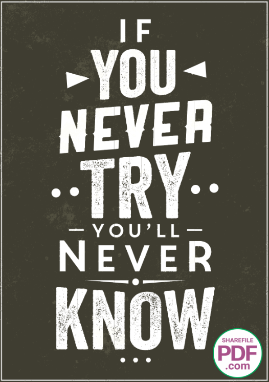 If you never try you'll never know file vector
