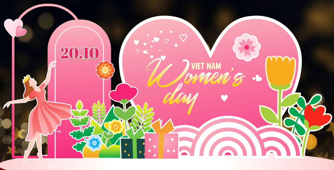 Backdrop check in ngày phụ nữ Việt Nam 20/10 #39