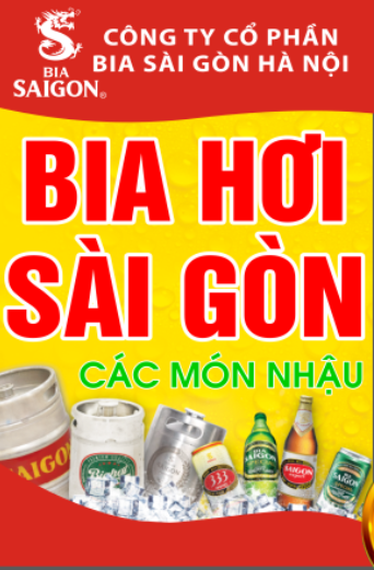 Biển quảng cáo bia hơi Sài Gòn