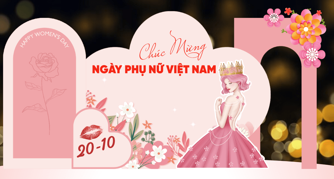 Backdrop check in ngày phụ nữ Việt Nam 20/10 #40