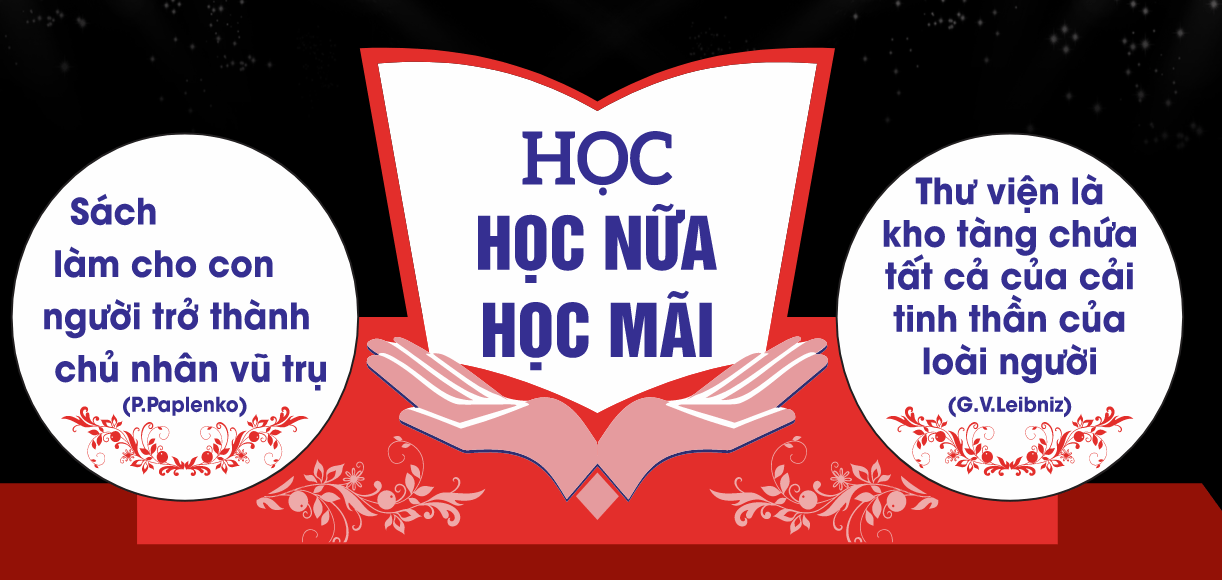 Market HỌc học nữa học mãi - trang trí thư viện